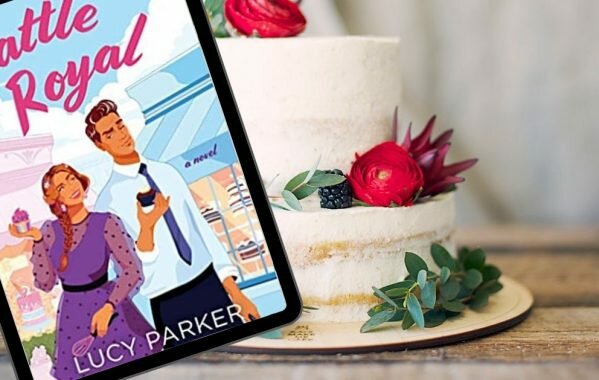 Book Battle Royal in front of a wedding cake