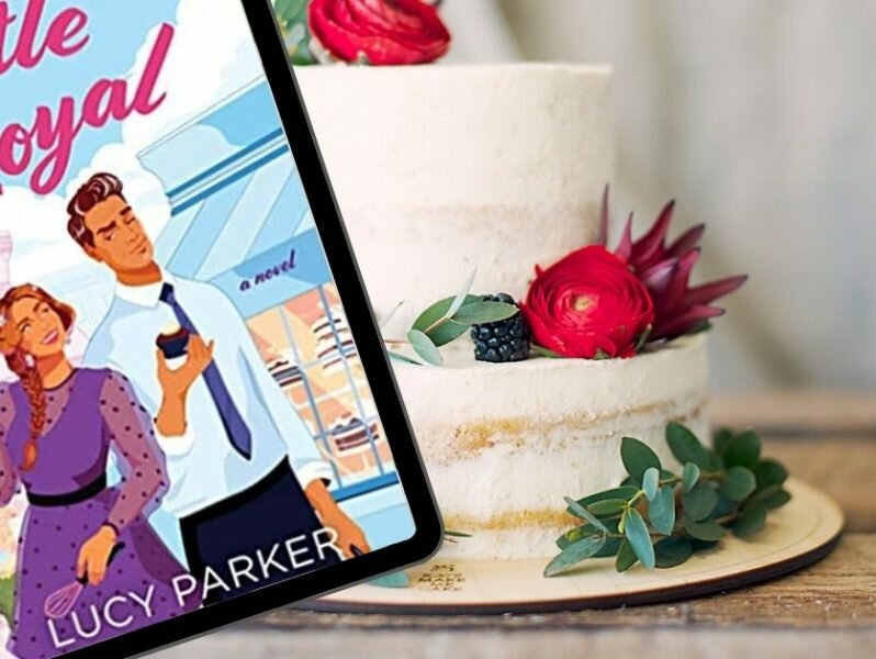 Book Battle Royal in front of a wedding cake